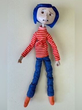 NECA Coraline LAIKA Striped Shirt Sweater Jeans 7" Articulated Action Figure
